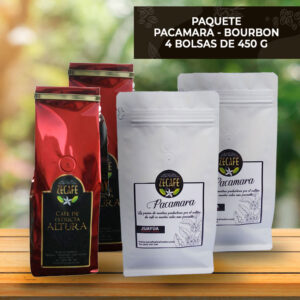 Paquete Pacamara-Bourbon 4 cafés